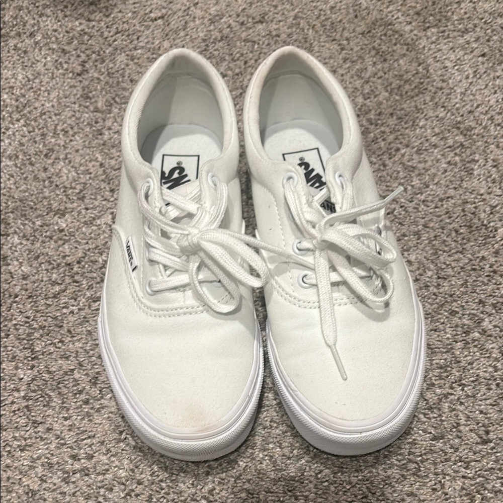 Vans White Canvas Sneakers